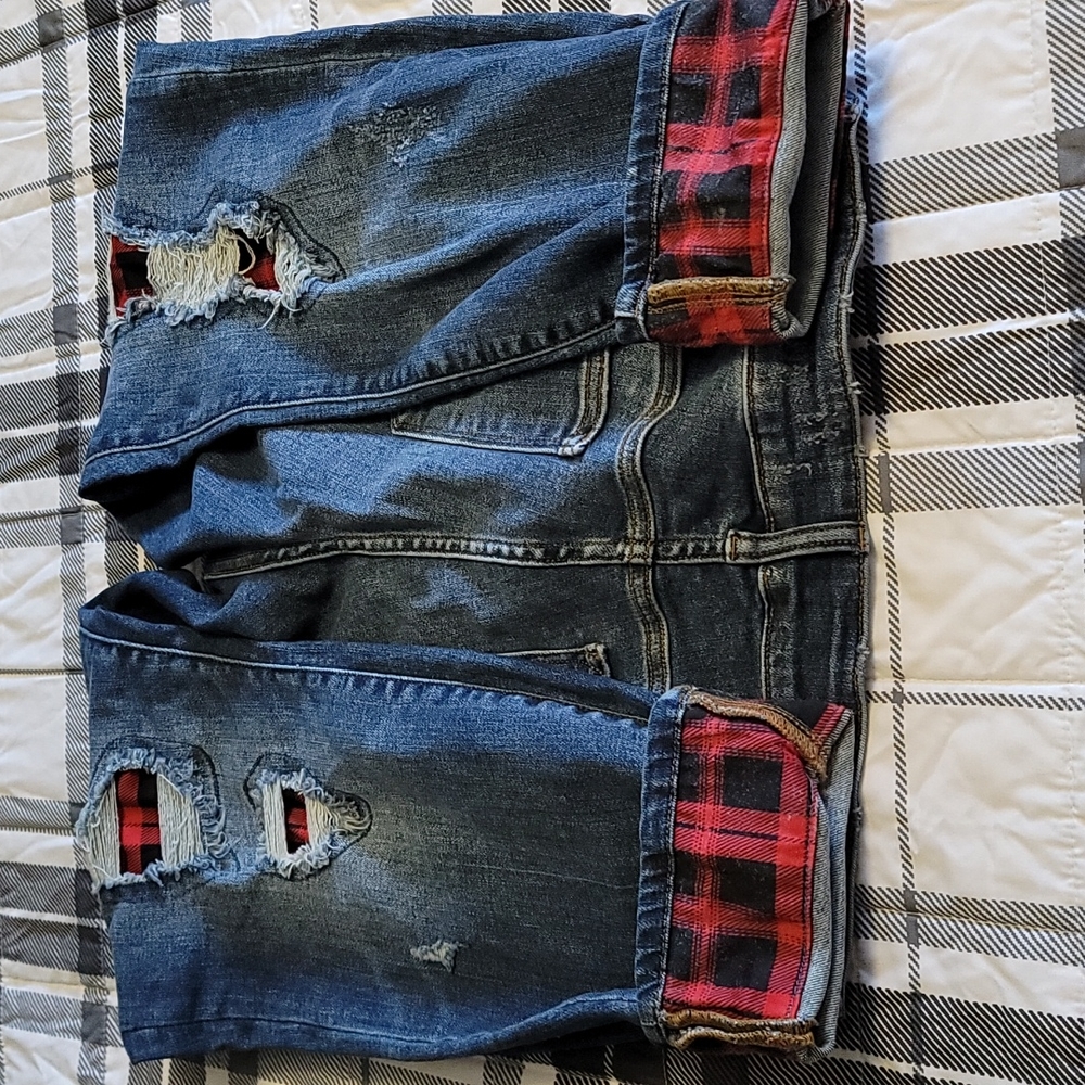 Buffalo Plaid Judy Blue Plus Size 16W Jeans